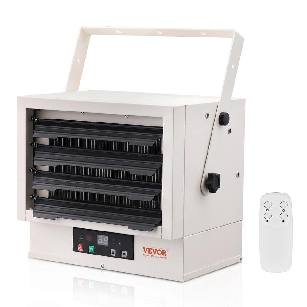 5000-Watt Black Electric Garage Heater with Digital Controls and Remote
