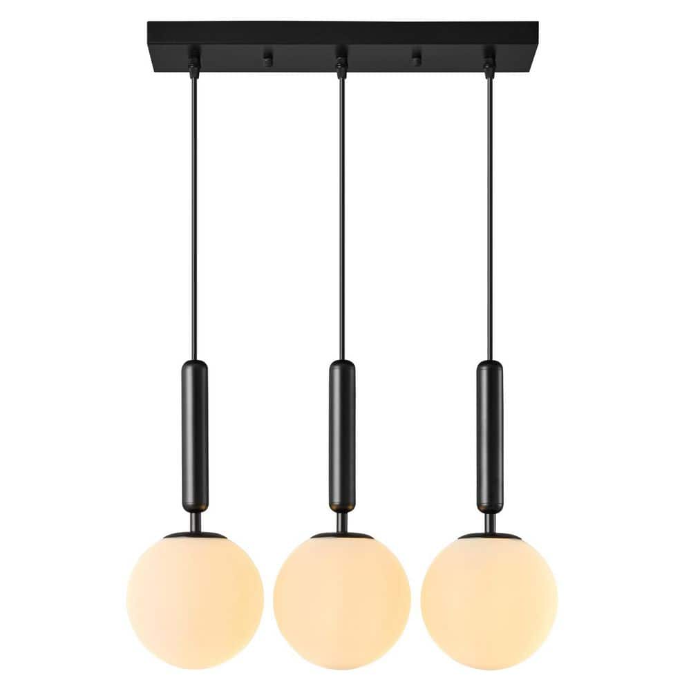 ZHLWIN Home Lighting 40W 3-Light Mid Century Black Retro Straight