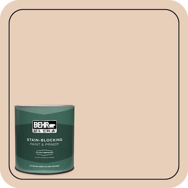 BEHR ULTRA 1 qt. #ECC-16-1 Floral Bluff Extra Durable Semi-Gloss Enamel Interior Paint & Primer