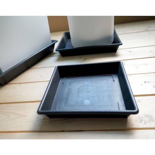 Phewnyzo Square Heavy Duty Plant Saucer 14 in. for Indoors