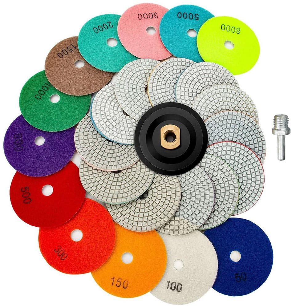 4 Inch Diamond Polishing Pad Kit with Wet Dry Use for Granite Marble Concrete Stone Quartz Polisher 13 Pack price history on PriceWatchPro