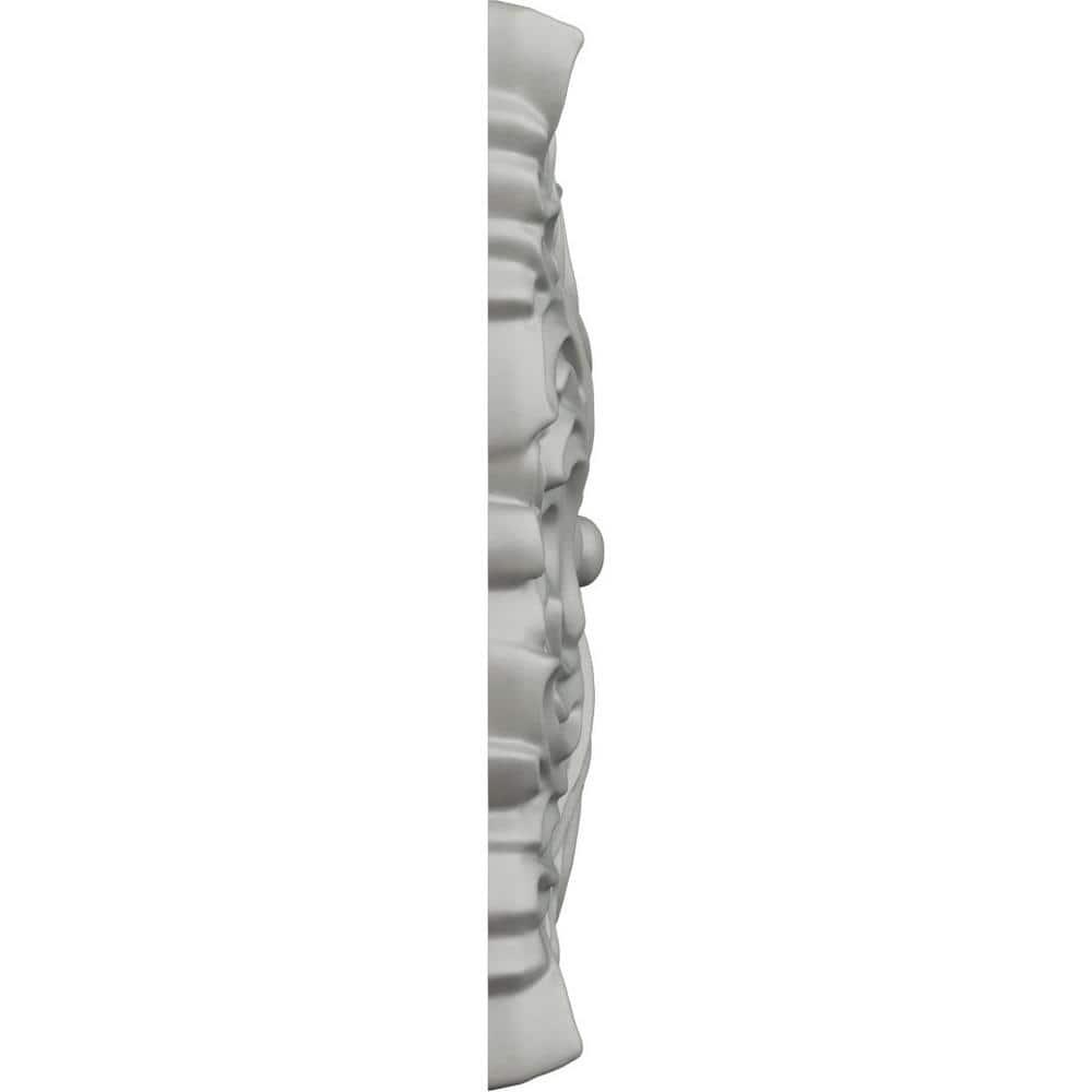Primed White Acanthus Leaf with Beads Square Rosette