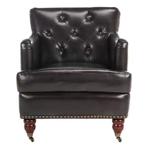 Colin Dark Brown Leather Arm Chair