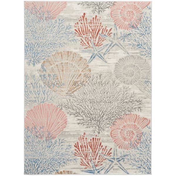 Pompeii Multicolor 4 ft. x 6 ft. Nature-Inspired Contemporary Area Rug