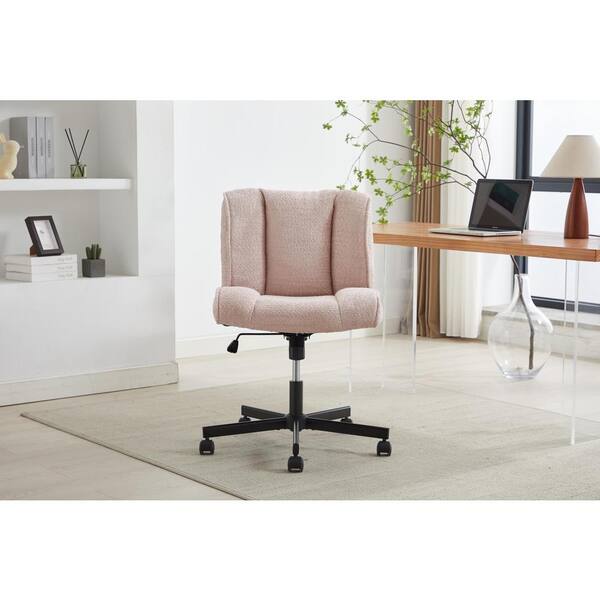 Fabric Task Chair, Armless Office Chair, Adjustable Swivel