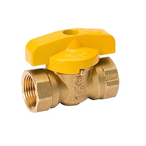 1/2 in. Brass FPT 1-Piece Gas Valve with Safety Handle