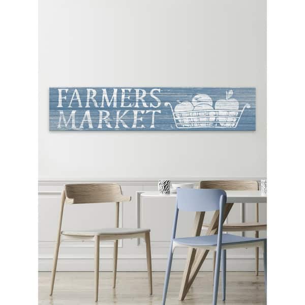 14 in. H x 70 in. W "Farmers Market II" by Marmont Hill Printed White
