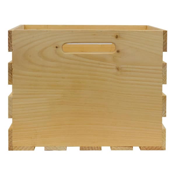 Wooden Crates, 14.5 X 9.4 X 5.9 Inch, Small Storage Boxes, Burnt