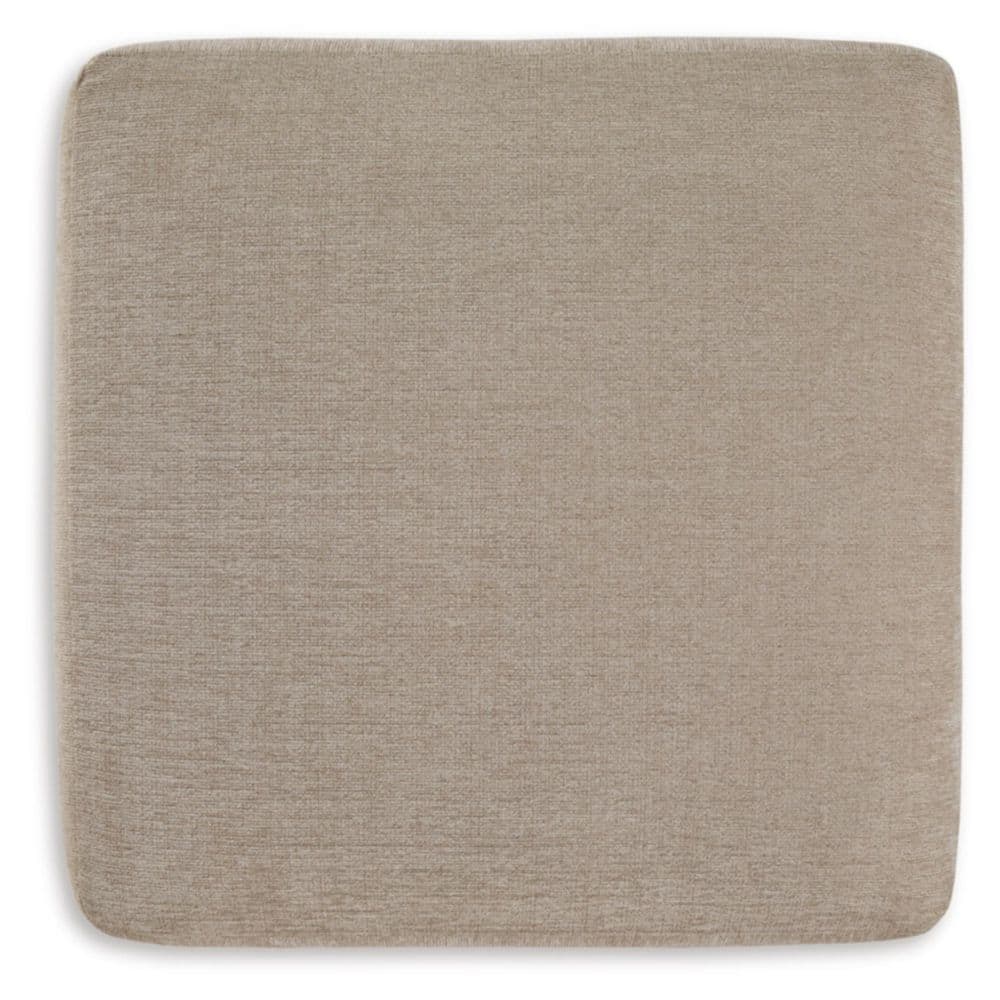 Beige Oversized Contemporary Storage Pouf Ottoman