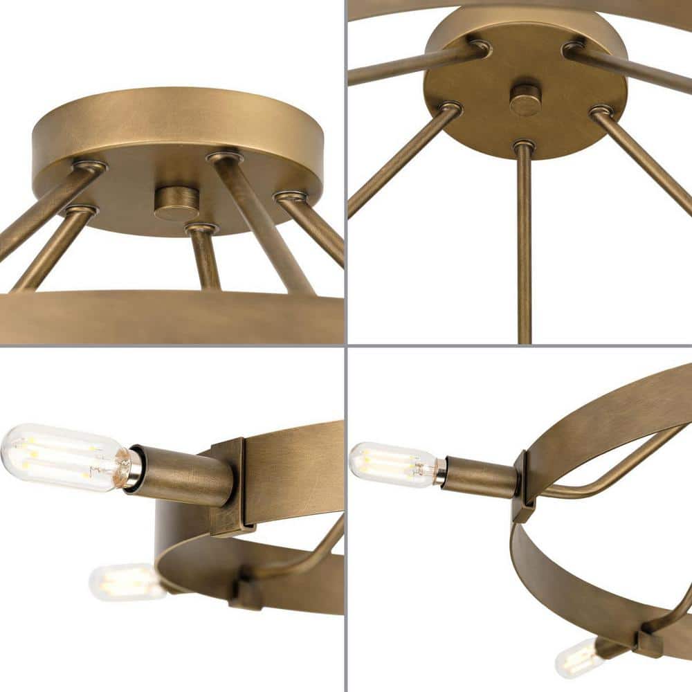 Breckenridge Aged Bronze 22.5" Semi Flush Mount Light