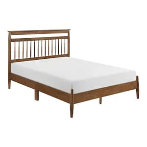 Caruth Brown Wood Frame Eastern King Platform Bed