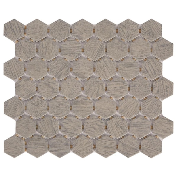 Daltile Glenwood Fog 12 in. x 10 in. Matte Ceramic Mosaic Floor and Wall Tile (0.81 sq. ft./Each)