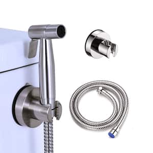Non-Electric Handheld Bidet Sprayer for Toilet, Single Handle Bidet Attachment in Brushed Nickel