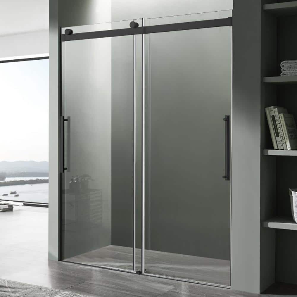 ANZZI Stellar 48 in. W x 76 in. H Sliding Frameless Shower Door
