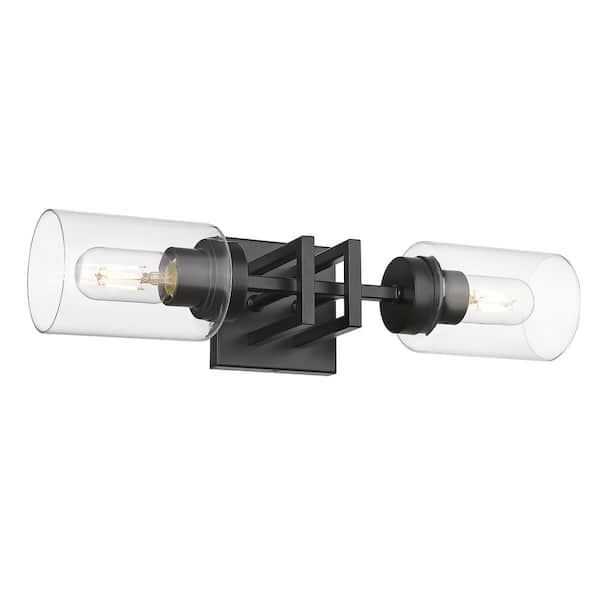 Tribeca 2-Light Matte Black Wall Sconce
