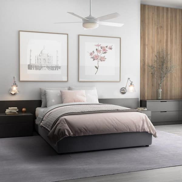 Fresno 60 in. Indoor Integrated LED White Modern Ceiling Fan with Remote for Living Room and Bedroom