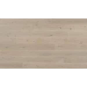 Portside White Oak 9/16 in. T x 8.66 in. W Tongue and Groove Wire Brushed Engineered Hardwood Flooring (31.25 sqft/case)