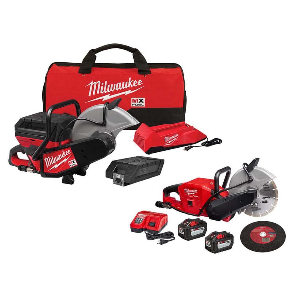Milwaukee MX FUEL Lithium-Ion Cordless 14 in. Cut Off Saw Kit with M18 FUEL  ONE-KEY in. Cut Off Saw Kit MXF314-2XC-2786-22HD The Home Depot
