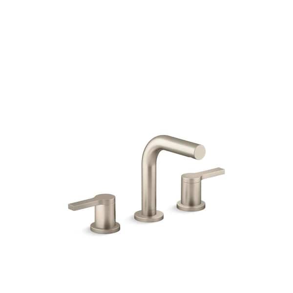 Elate 8 in. Widespread 2-Handle Bathroom Sink Faucet with 1.0 GPM in Vibrant Brushed Nickel