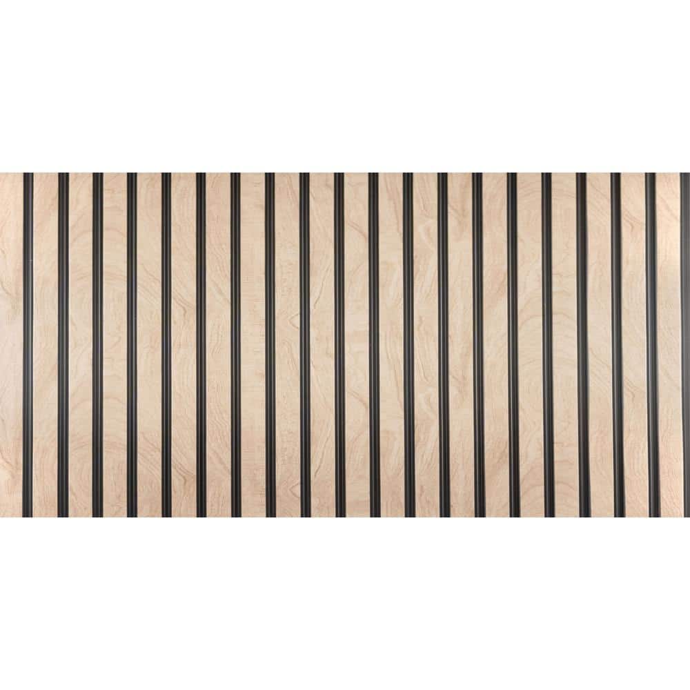 Maple 94.5" x 12" Polystyrene 3D Wood Slat Wall Panels