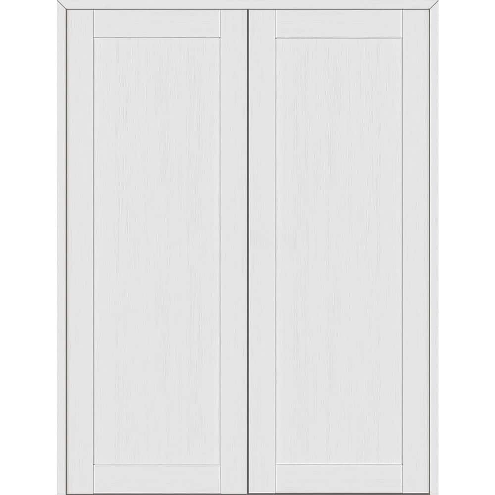 1 Panel Shaker 56 in. x 83.25 in. Both Active Bianco Noble Wood Composite Double Prehung Interior Door price history on PriceWatchPro