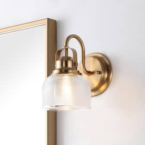 Virginia 5.75 in. 1-light Brass Gold Metal/Glass LED Vanity Light
