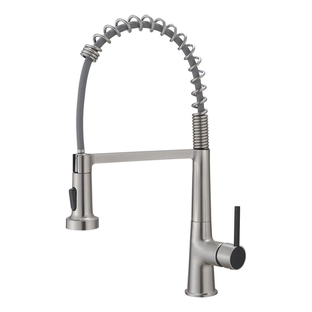 Fapully Commercial Brass Sink Faucet SingleHandle PullDown Sprayer