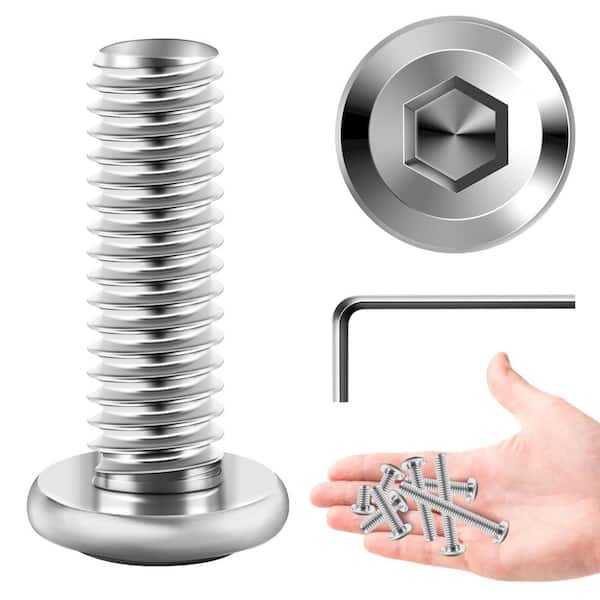M5 x 16 mm Stainless Steel Hex Button Head Socket Screw (30-Pack)