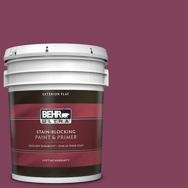 BEHR ULTRA 5 gal. Home Decorators Collection #HDC-WR14-12 Cheerful Wine Flat Exterior Paint & Primer