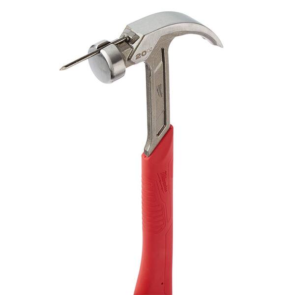 Stalwart Fiberglass Claw Hammer With Comfort Grip Handle And Curved Rip  Claw, Red