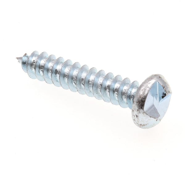 Prime-Line #10 x 1 in. Round Head Zinc Plated Steel One-Way Sheet Metal Screws (75-Pack)