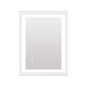 24 in. W x 40 in. H LED Lighted Rectangular Frameless Wall Mirror Bathroom Vanity Modern Mirror  with Touch Sensor