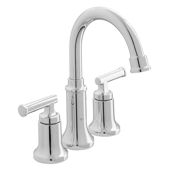 Glacier Bay Oswell 8 in. Widespread Double-Handle High-Arc Bathroom Faucet in Polished Chrome