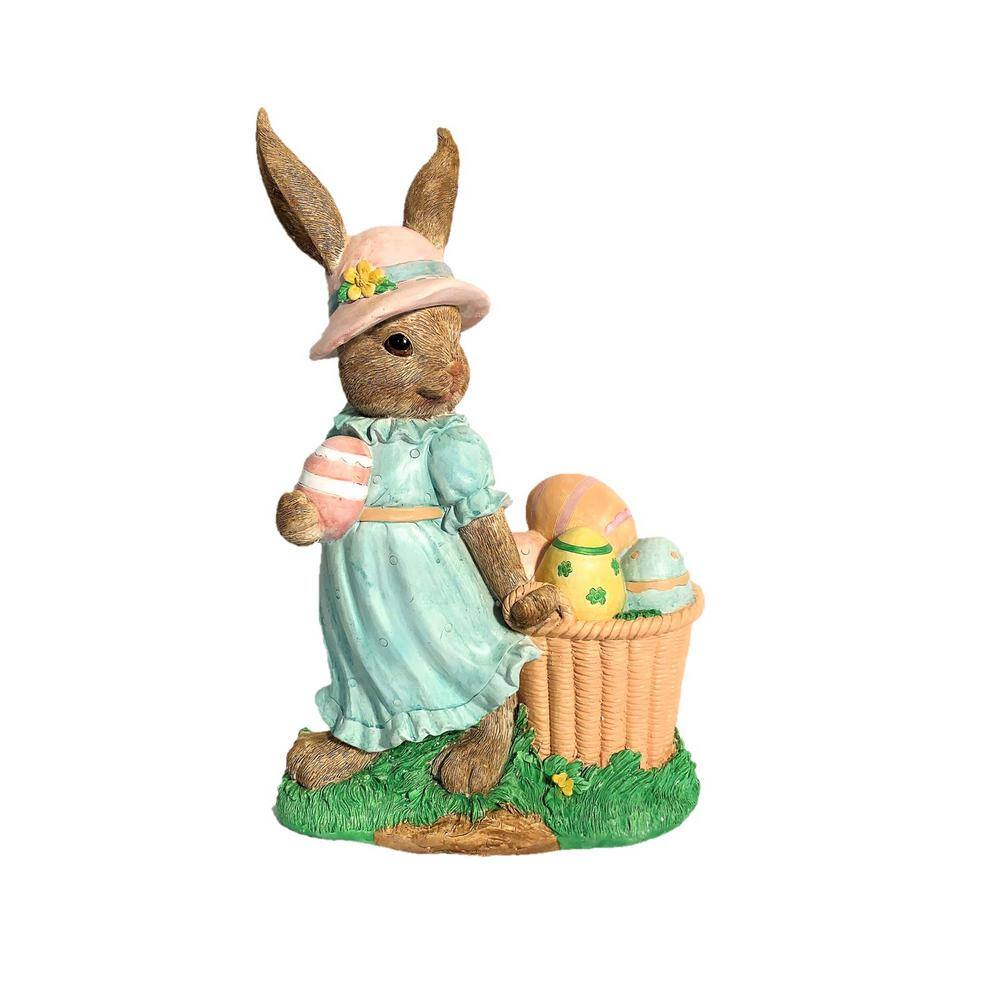  Garden-Statues - Easter Bunny Decorations - Spring Figurines -  Garden Centerpiece - 2PC Easter Hanging Bunnies Sleeping On Cabbage  Figurine for Garden Yard Framhouse 3.25*2.75*2 in Newman House Studio :  Patio, Lawn & Garden