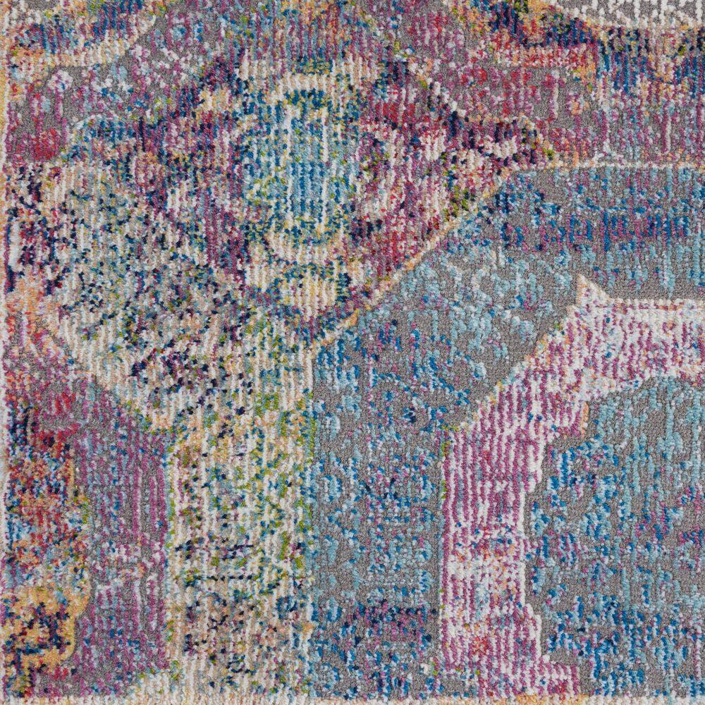 Multicolor Medallion Synthetic 2' x 6' Runner Rug
