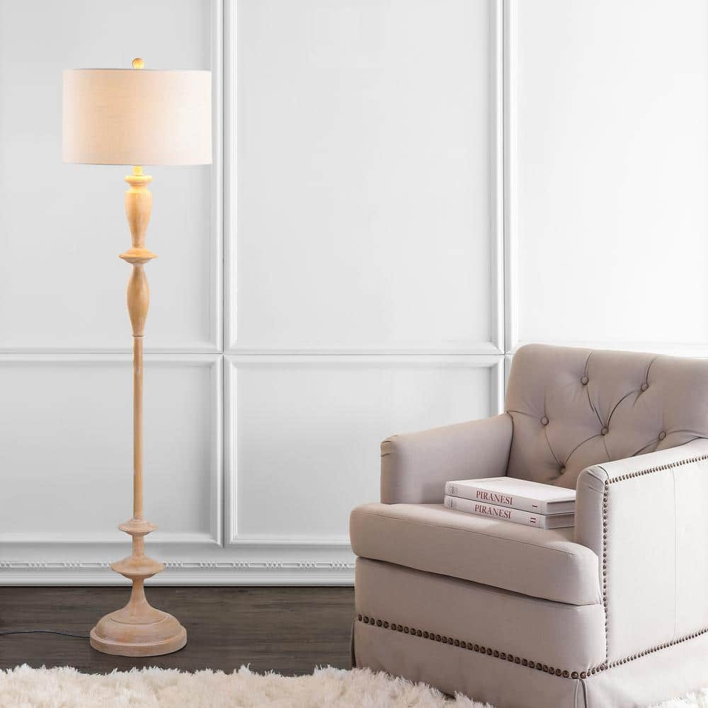 Aldrin Traditional Arc 63.5" White Resin LED Floor Lamp