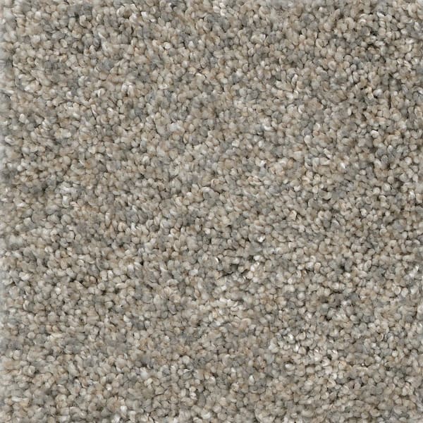 Home Decorators Collection Trendy Threads II - Nifty - Gray 60 oz. SD Polyester Texture Installed Carpet