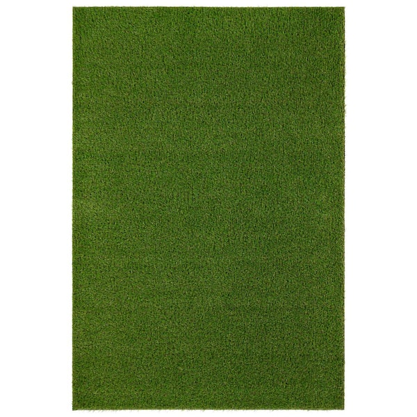 Realistic Artificial Grass Turf 3 ft. x 5 ft. Green Indoor /Outdoor Area Rug