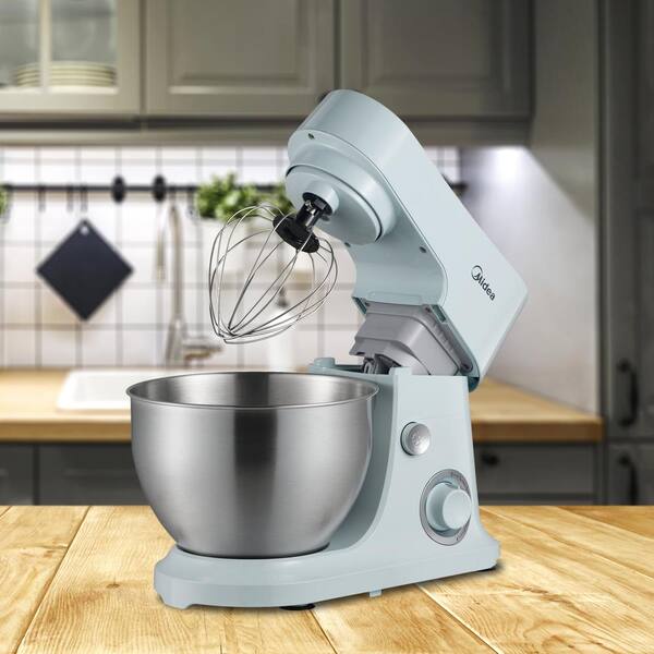 Midea 5 qt. 6-Speed Stainless Steel Stand Mixer with Tilt Head in