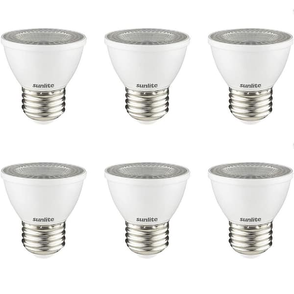 50-Watt Equivalent MR16 Dimmable E26 Base Short Neck Recessed Spotlight LED Light Bulb in Soft White 2700K (6-Pack)
