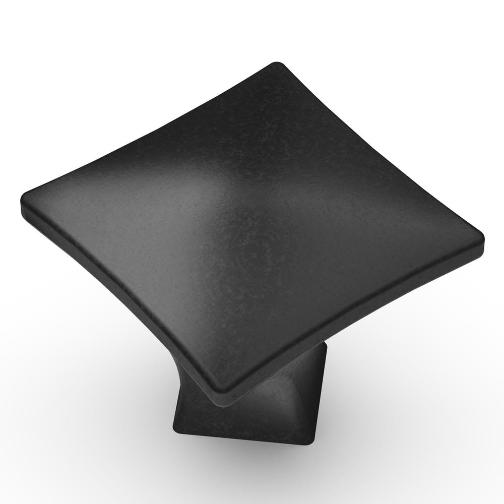 Modern Black Iron Square Cabinet Knob 10-Pack