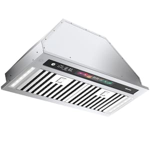 30 in. 900 CFM Convertible Insert Range Hood Stainless Steel Kitchen Hood with Charcoal Filter