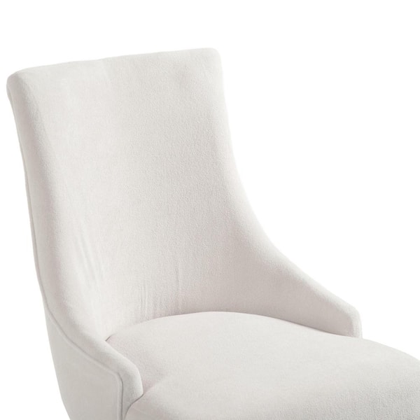 Daniels Beige Fabric Wingback Dining Chair With Welt Set of 2