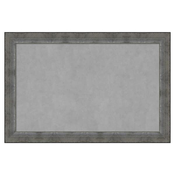 Amanti Art Forged Pewter 36 in. x 24 in Framed Magnetic Board