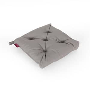 Grey Square Outdoor Seat Cushion, Outdoor Chair Cushion, Fabric Classic Tufted Chair Cushion