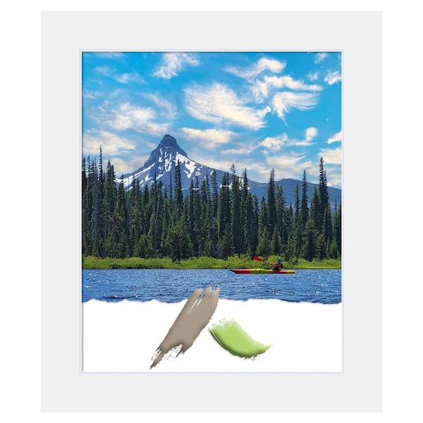 Amanti Art Corvino White Wood Picture Frame Opening Size 18 x 22 in.