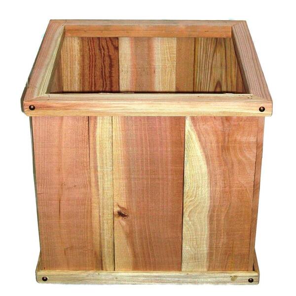 Unbranded 18 in. x 18 in. Redwood Window Box