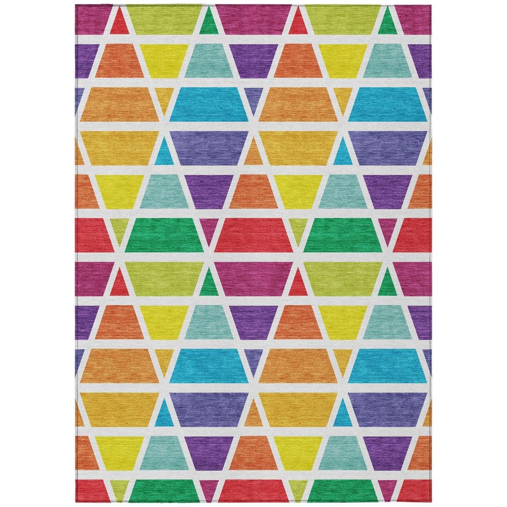 Chantille Machine Washable Indoor/Outdoor Abstract ACN2732 Orange 5 ft. x 7 ft. 6 in. Area Rug price history on PriceWatchPro