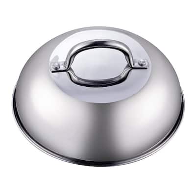 9.5 in./24 cm Stainless Steel Grill Cooking Steaming Dome Lid Cover