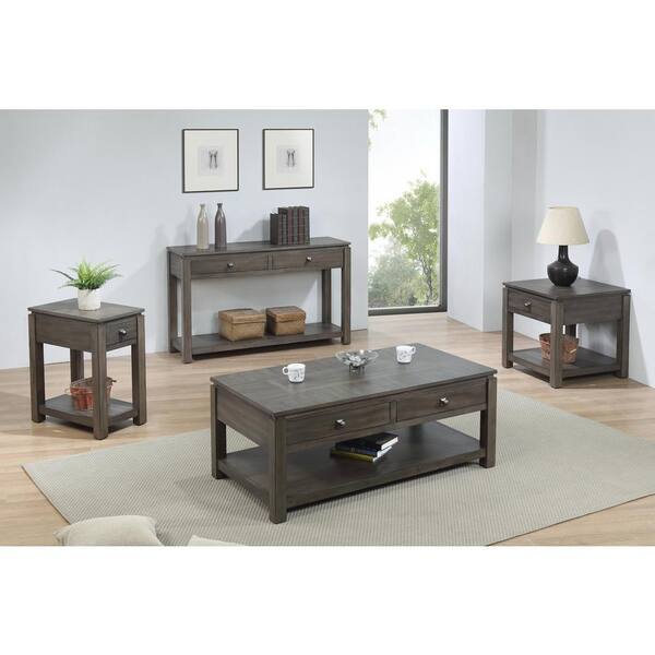 weathered gray coffee table set